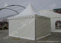 Water Repellent Aluminum Alloy Frame High Peak Tents White PVC Fabric Cover