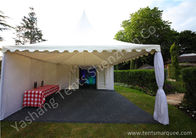 Aluminum Profile High Peak Pole Tent Structure Decorated With Luxury Linings