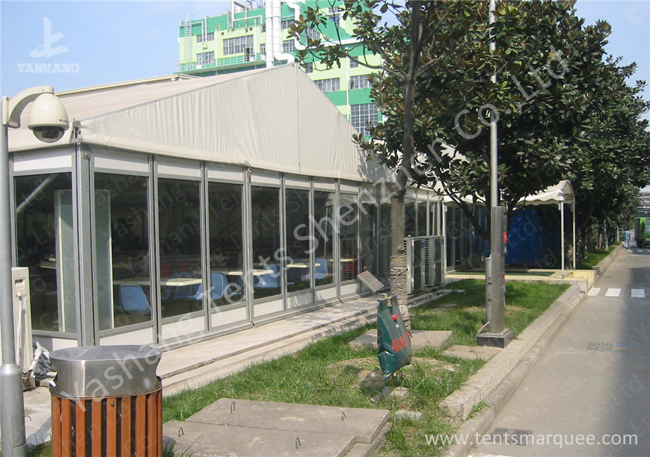 Waterproof Transparent Glass Walls Clear Span Tent Marquee UV Resistant